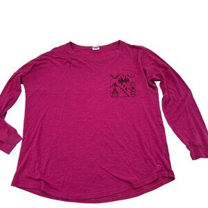 Victorias Secret Pink Long Sleeve Aztec Print Pocket Top Large